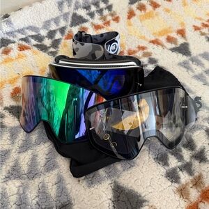 Havoc Blue Mirrored MX Goggles